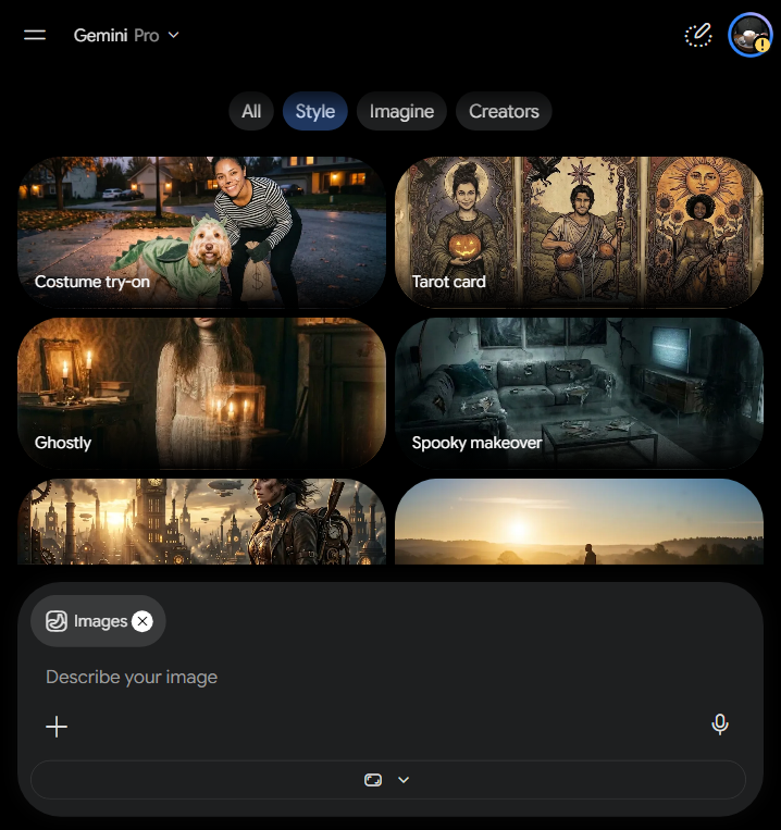 Gemini Nano Banana 2 style gallery (English interface)